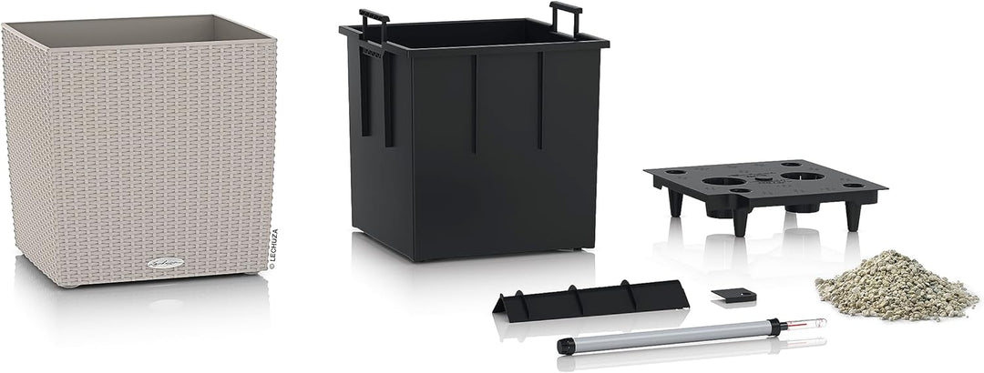 LECHUZA CUBE Cottage 50 sandbraun 15396 Garten 49x49x49,5 cm Sandbraun, Garten 49x49x49,5 cm Sandbra