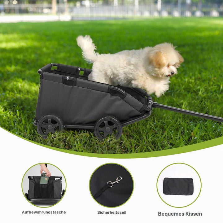 Mini-Hundewagen für Mini-Haustiere, faltbarer multifunktionaler Einkaufswagen mit ausziehbarem Ziehg