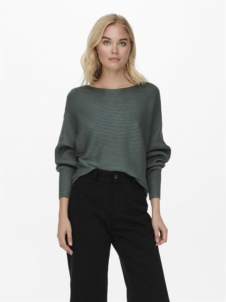 ONLY Damen Onladaline Life L/S Short Pullo KNT Noos Pullover XS Balsam Green, XS Balsam Green
