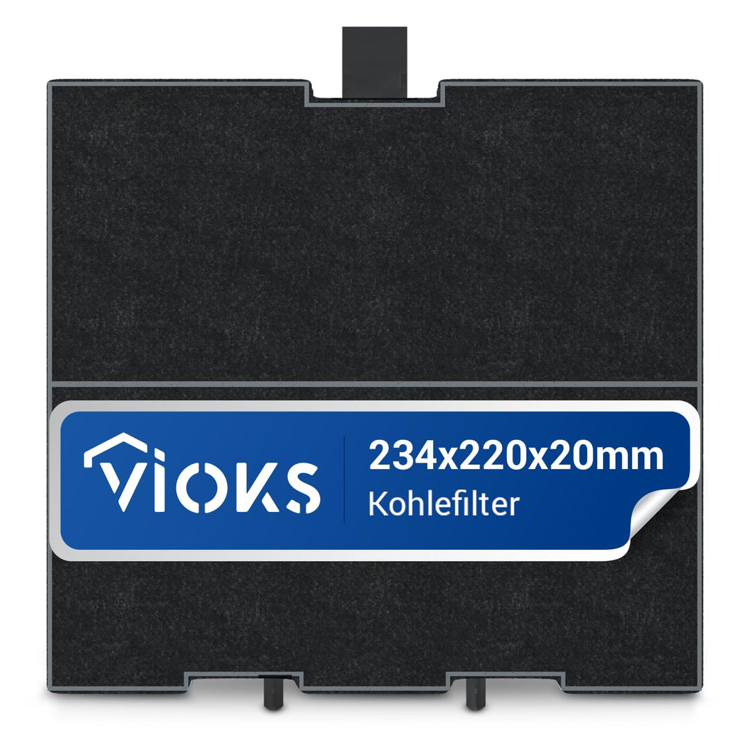 VIOKS Abzugshaube Filter 234x220x20 mm Ersatz für Bosch 00669419 00744075 Kohlefilter für Dunstabzug