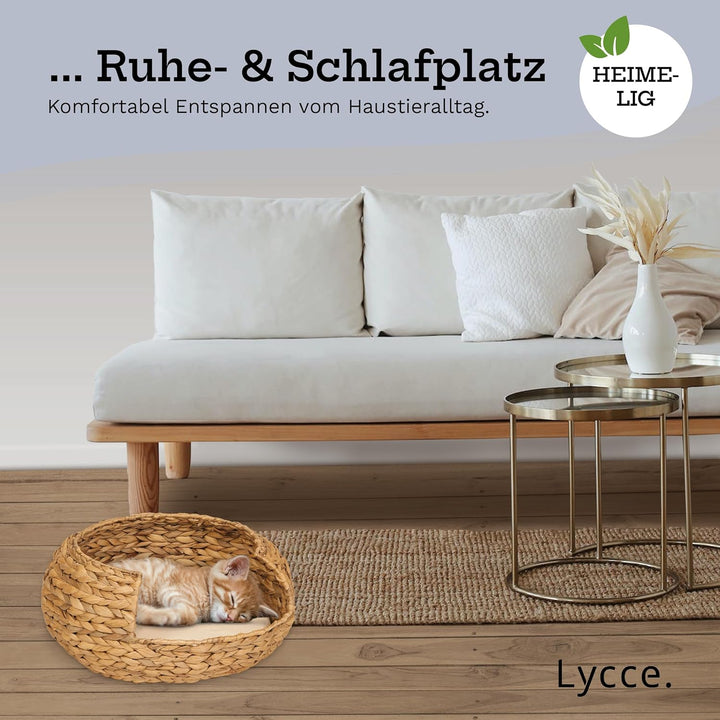 Lycce Katzenkorb Opal Wasserhyazithe Ø 42cm L 42 x B 42 x H 19 cm, L 42 x B 42 x H 19 cm