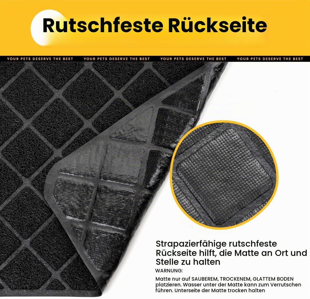 Conlun Katzenklo Matte Katzenstreu , 119 x 89 cm Vorleger, Gitter Netz Streukontrolle Design Unterle