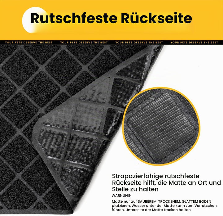 Conlun Katzenklo Matte Katzenstreu , 119 x 89 cm Vorleger, Gitter Netz Streukontrolle Design Unterle