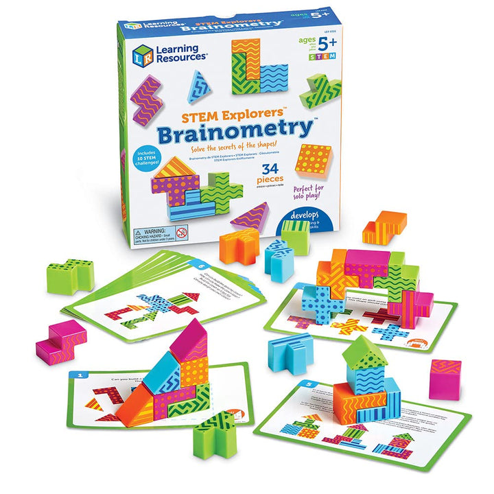 Learning Resources STEM Explorers Brainometry, ab 5 Jahren, Logikspiel für Kinder, fördert räumliche