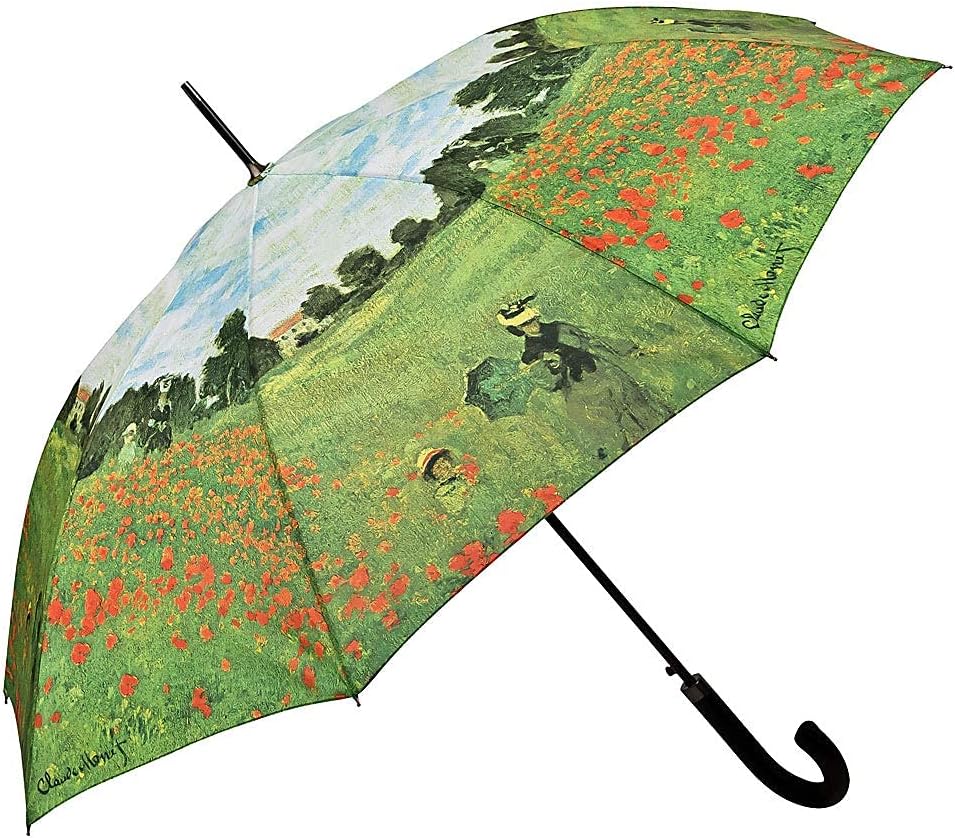 VON LILIENFELD Regenschirm Claude Monet: Mohnblumenfeld Auf-Automatik Kunst Stockschirm