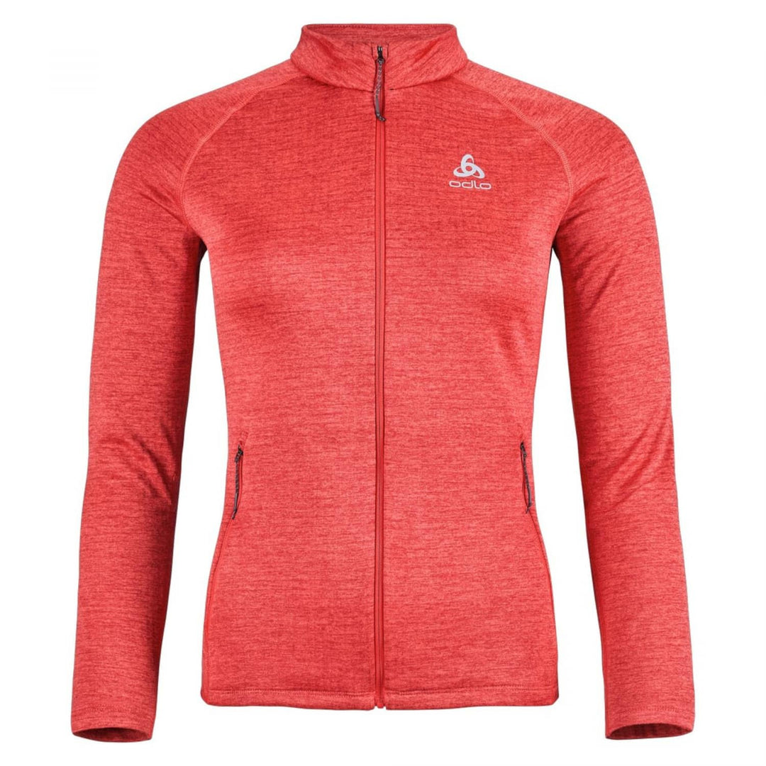 Odlo Damen FLI Jacke Fleecejacke Fleecepullover XL Cayenne Melange, XL Cayenne Melange