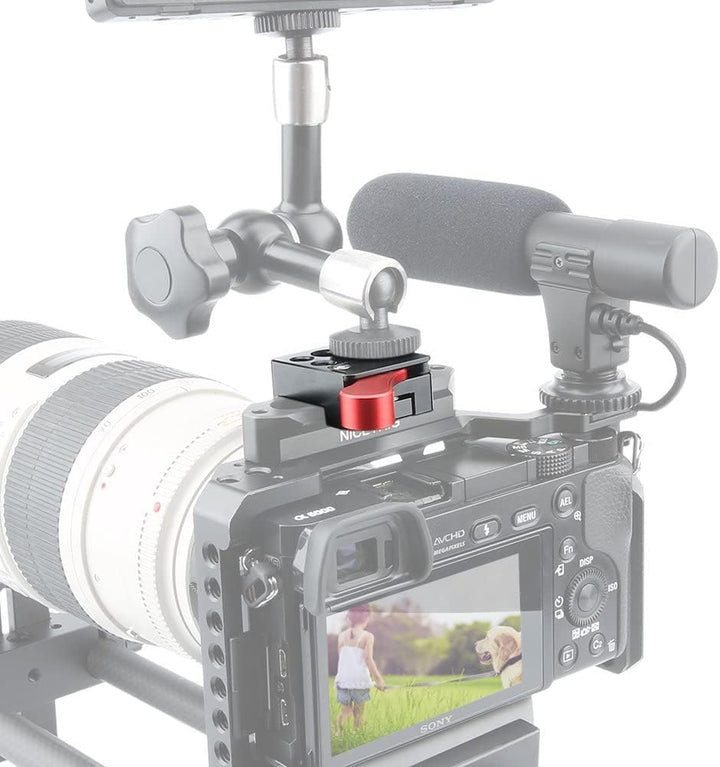 NATO Clamp,NICEYRIG NATO Lock Klemme mit Quick Release Sicherheitsschiene 7cm für LED Video Licht, M