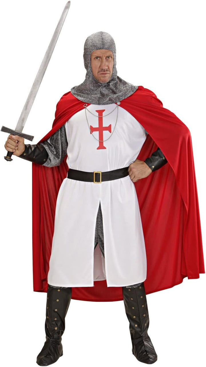 "CRUSADER" (long coat, pants, belt, armbands, helmet, boot covers, cape) - (L), L