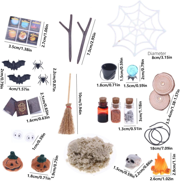 Halloween-Haus-Miniaturen | 27 Stück Kürbisschädel, Fledermausköpfe, Horrorfigur, Spielzeug-Set, wie