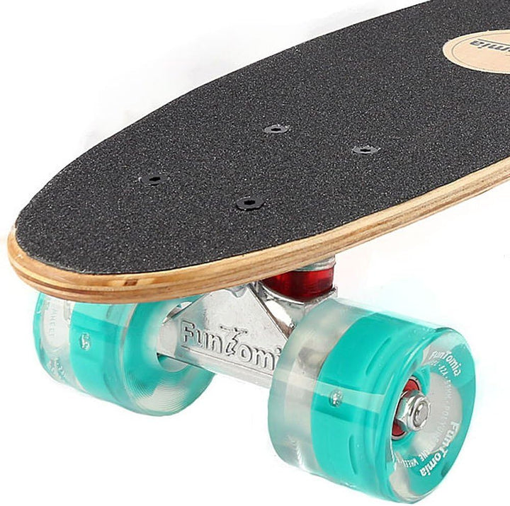 FunTomia Mini-Board Cruiser Skateboard 57cm aus 7-lagigem kanadischem Ahornholz inkl. ABEC-9 Kugella
