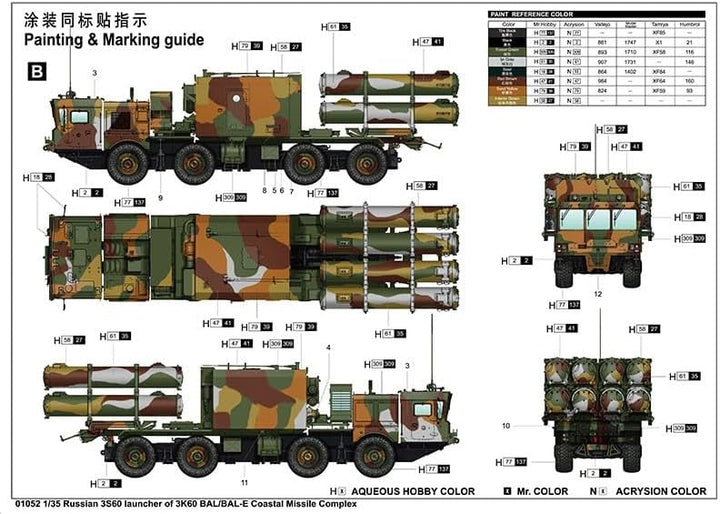 Plastikowy model do sklejania Russian SSC-6/ 3K60 BAL-E Def.System