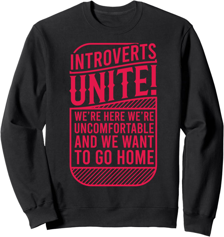 Büro Sprüche Lustig Witziger Introverts Unite We're Here Sweatshirt