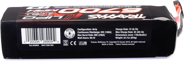 Traxxas LIPO 6700mAh 14,8V 4 Zellen 25C mit Traxxas iD Stecker