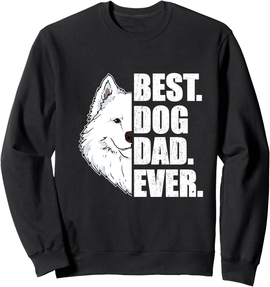 Best Dog Dad Ever Lustiges Vatertag Geschenk Samojede Hunde Sweatshirt
