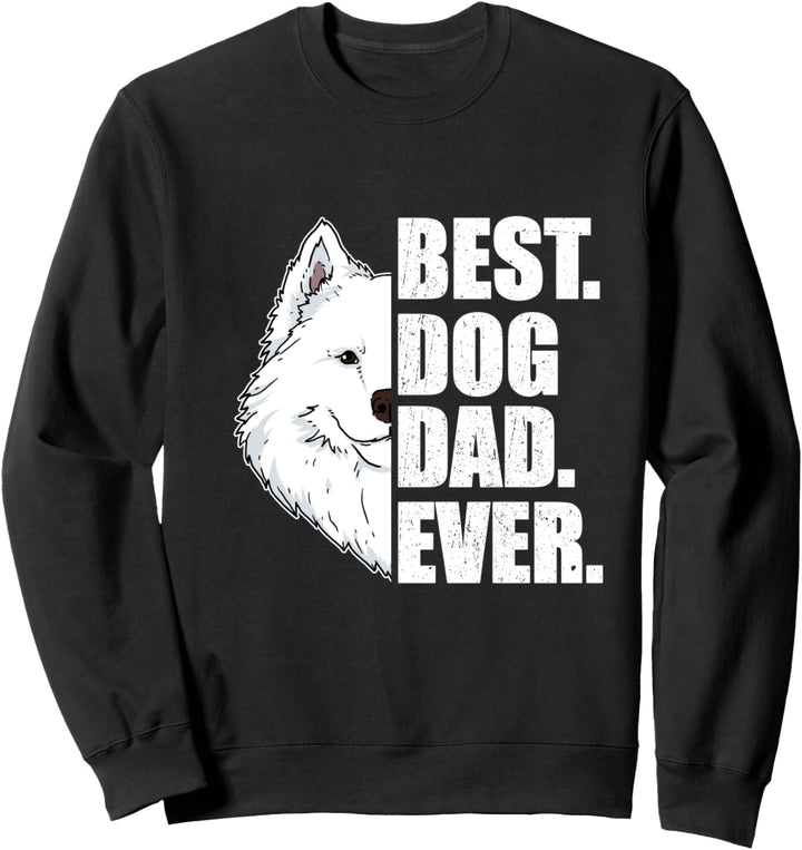Best Dog Dad Ever Lustiges Vatertag Geschenk Samojede Hunde Sweatshirt