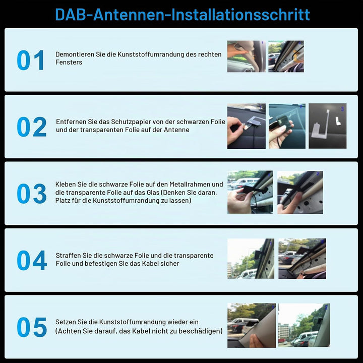Rimoody DAB DAB+ Auto Empfänger Adapter DAB Antenne Digital für Autoradio Empfänger Adapter mit Ante