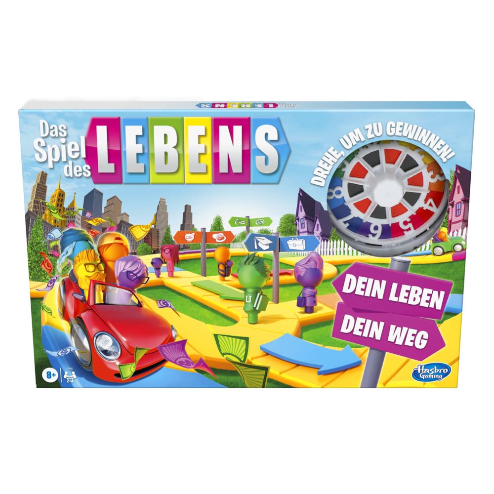 Hasbro F0800100 Das Spiel des Lebens, Brettspiel für die ganze Familie für 2 â€“ 4 Spieler, für Kind