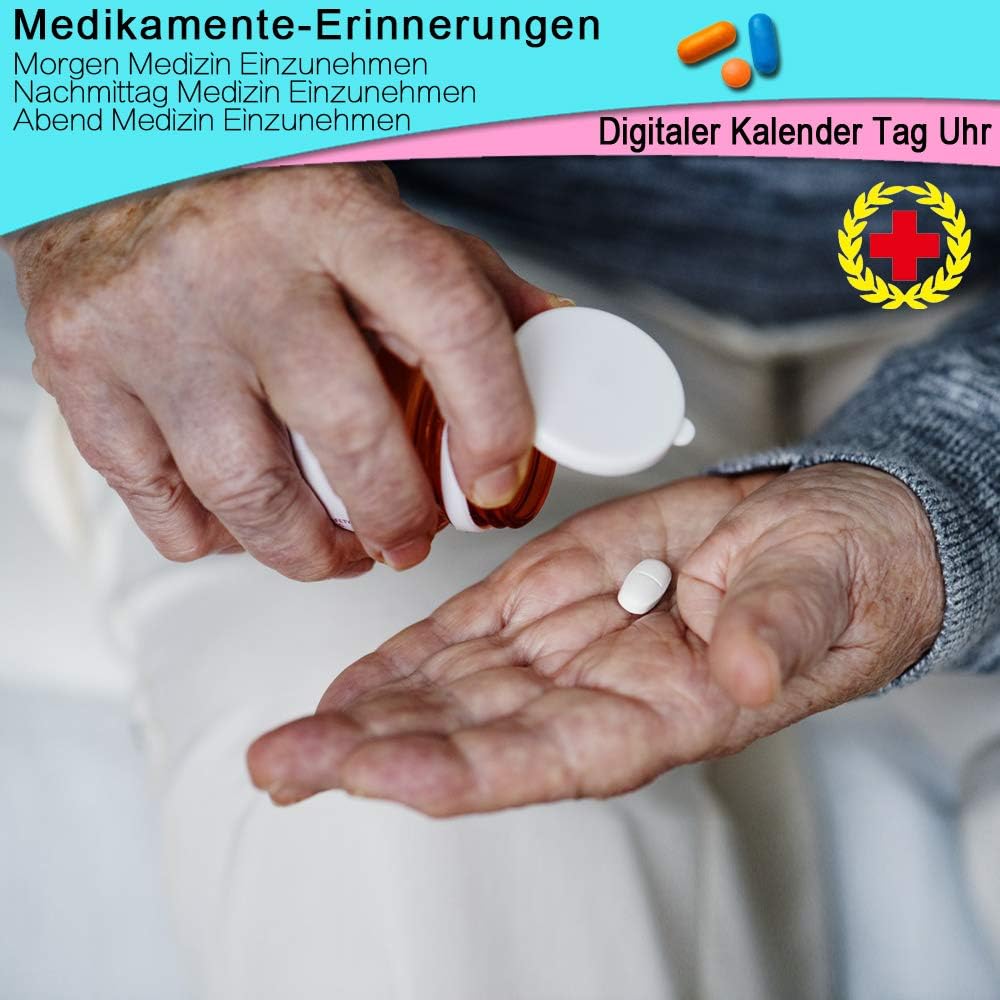 Digital Wecker, Digitaler Kalender Tag Uhr Für, Demenz, sehschwachen Gelesen Werden, Kinder, Seniore