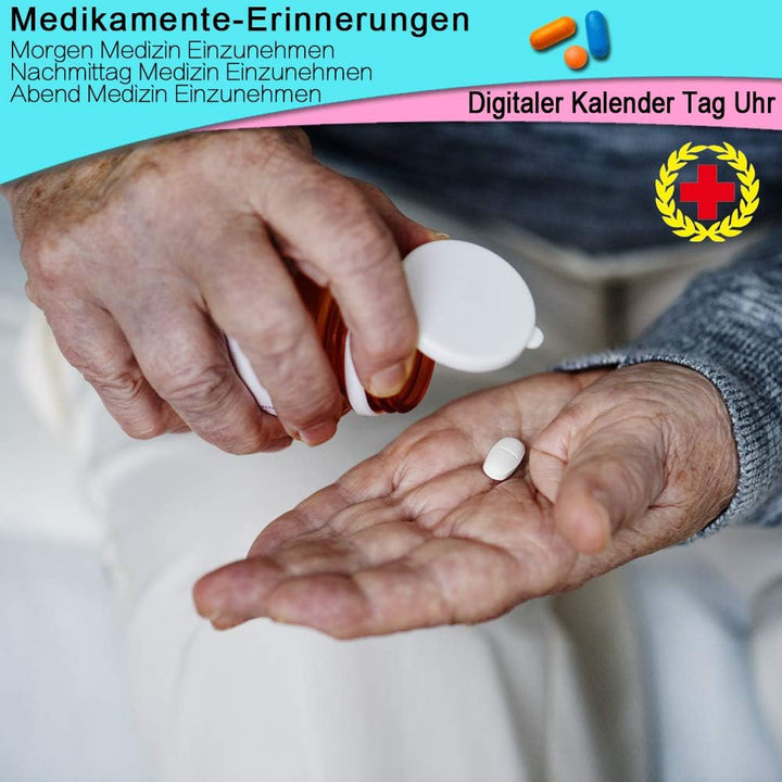 Digital Wecker, Digitaler Kalender Tag Uhr Für, Demenz, sehschwachen Gelesen Werden, Kinder, Seniore