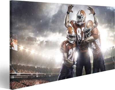 Bild auf Leinwand American Football Spieler In Aktion Auf Dem Stadion Wandbild Poster Kunstdruck Bil