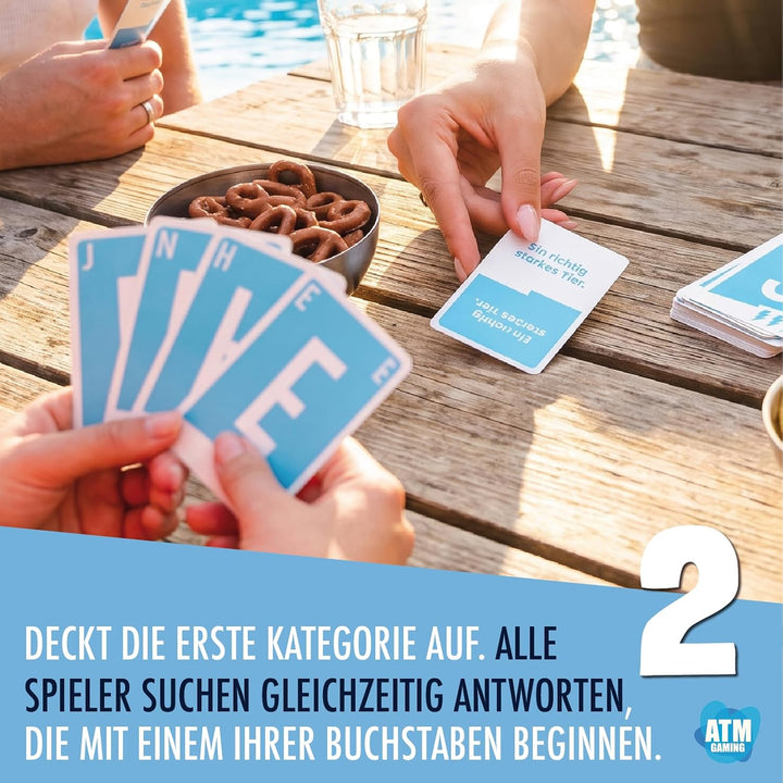 ATM Gaming QuickStop - Das Buchstaben-Duell - Familien-Edition - Kartenspiel für Kinder und Familien