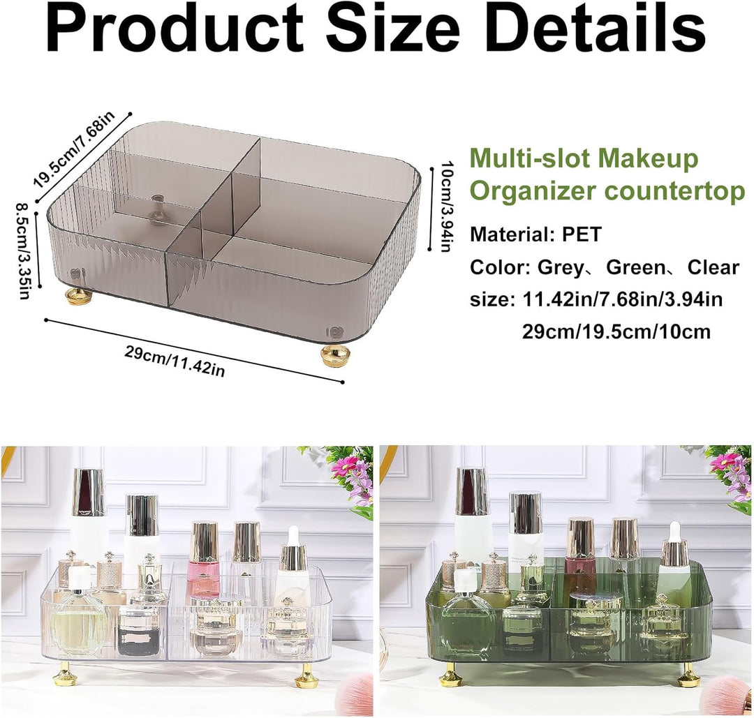 DASITON Make Up Kosmetik Organizer Acryl, 5 Fächer Schmink Aufbewahrung für Pinsel, Lippenstift, Par