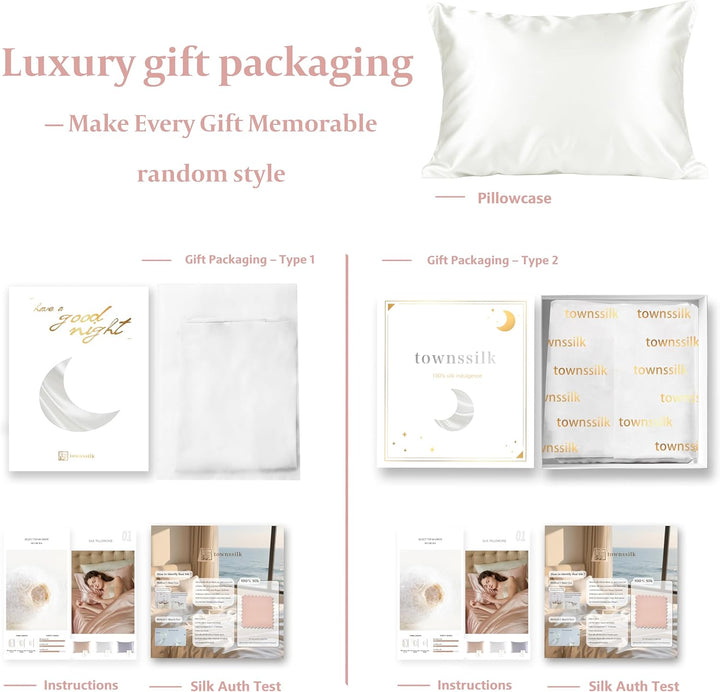 townssilk Beidseitig 100% 19mm Pure Maulbeerseide Kissenbezug für Haar und Haut Gesundheit, 1 Stück