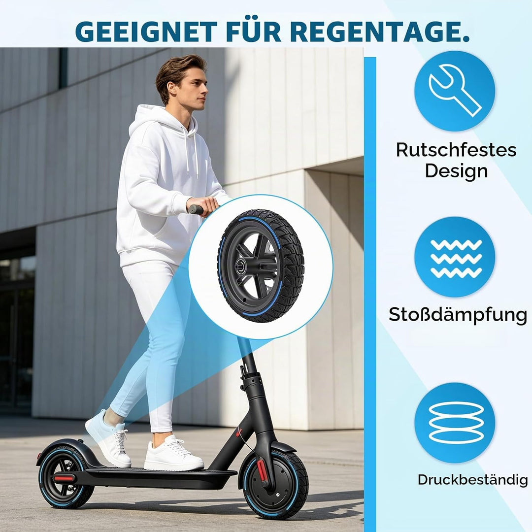 BuyWeek E-Scooter Hinterrad Vollgummireifen mit 120 mm Scheibenbremse für Xiaomi M365 PRO, Explosion