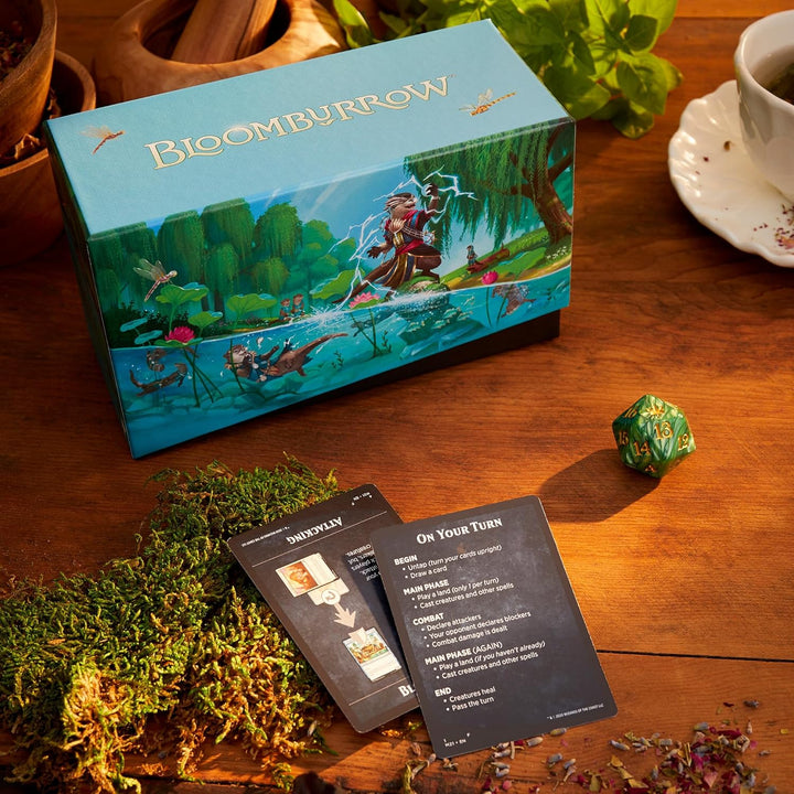 Magic: The Gathering Bloomburrow-Bundle – 9 Play-Booster, 30 Länderkarten + exklusives Zubehör (deut