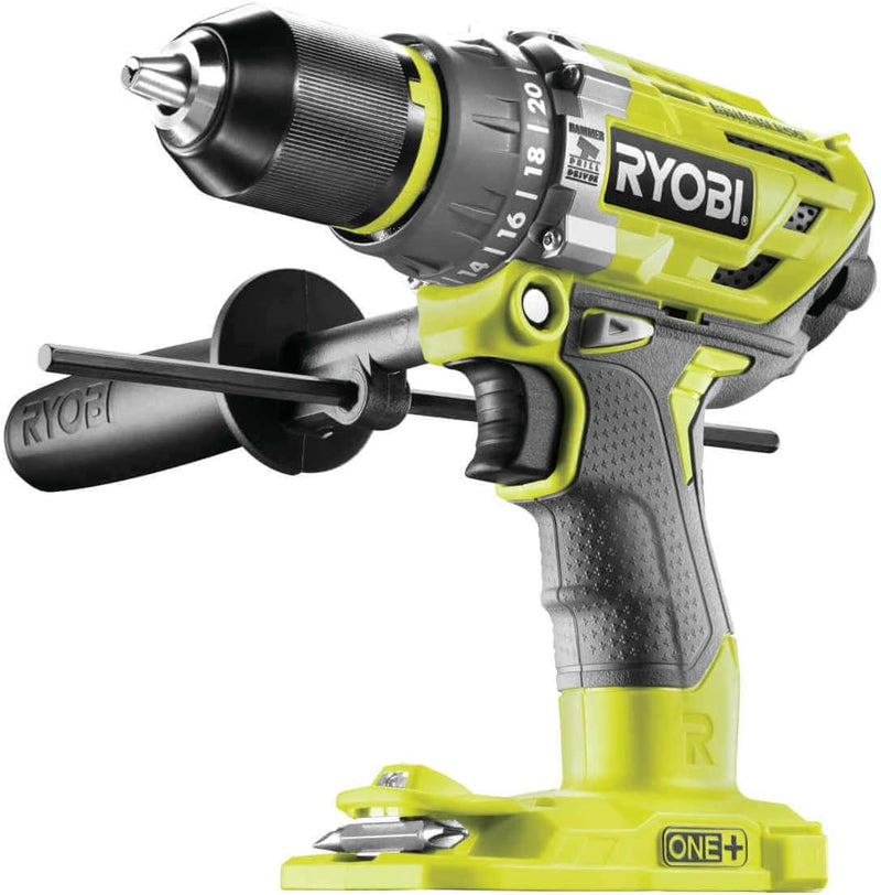 Ryobi Akku-Schlagbohrschrauber (18 V, Schlagbohrfunktion, ohne Akku, Schnellspannbohrfutter, LED-Bel