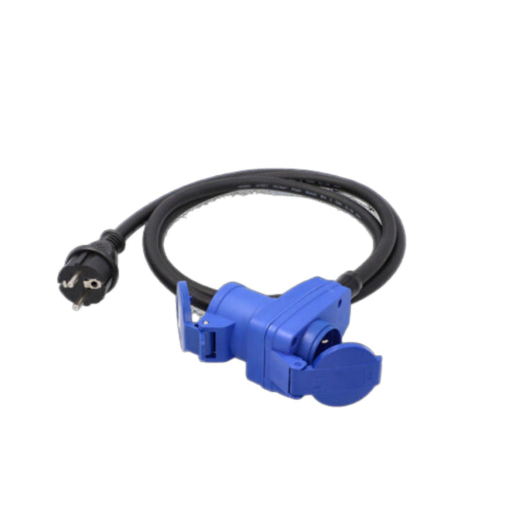 cartrend Explorer CEE Adapter mit CEE-Winkelkupplung und Schutzkontaktstecker, zum Anschluss von Woh