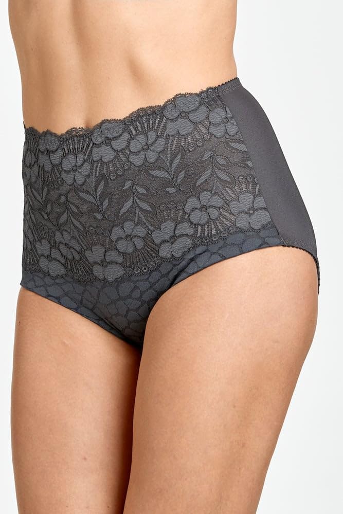Miss Mary of Sweden Jacquard &amp; Lace Formende Miederhose – Hohe Taille, Bauchkontrolle, Jacquard und