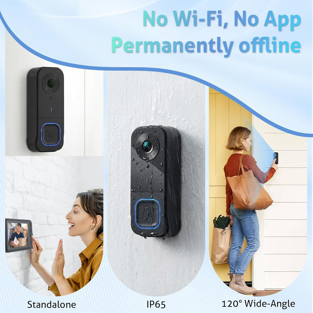 Wireless Video Türklingel mit 4,5" IPS Display & Kamera - 120° Weitwinkel, 2-Wege Audio, Infrarot Na