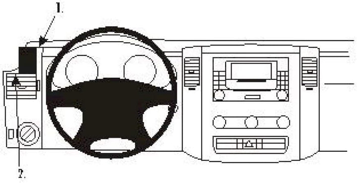 Brodit 803875 ProClip für Benz Sprinter 07-17 Crafter 07-17 schwarz