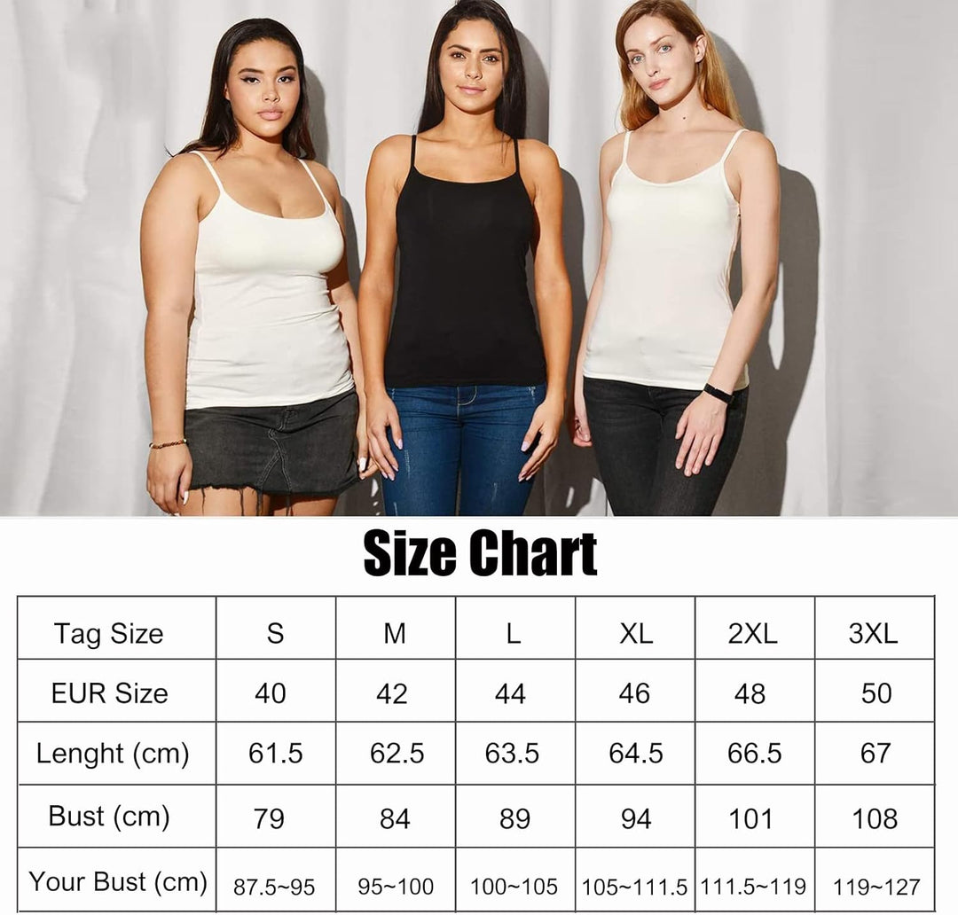 STARBILD Damen Unterhemd, S-4XL XXL Schwarz-grau, XXL Schwarz-grau