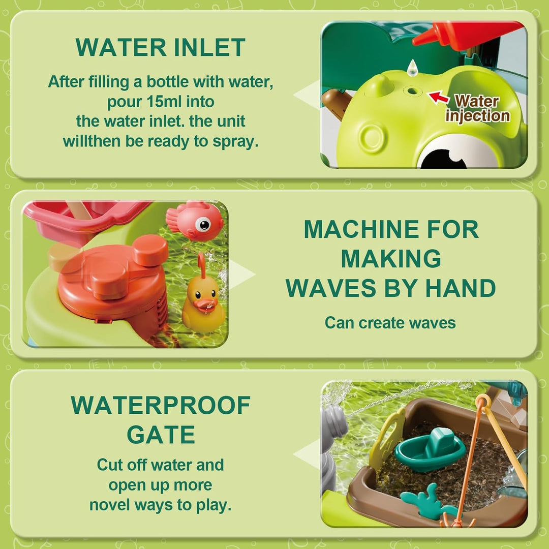 deAO Wasserspieltisch für Kinder, Sand und Wassertisch Spielzeug mit Automatischer Zirkulationspumpe