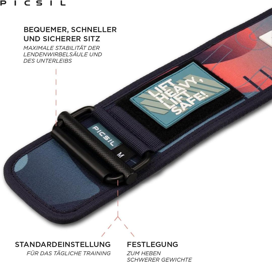 PICSIL - Lendenwirbelgurt Lockpro aus Neopren, Flexibler Support für Cross Training, Functional &amp; Po