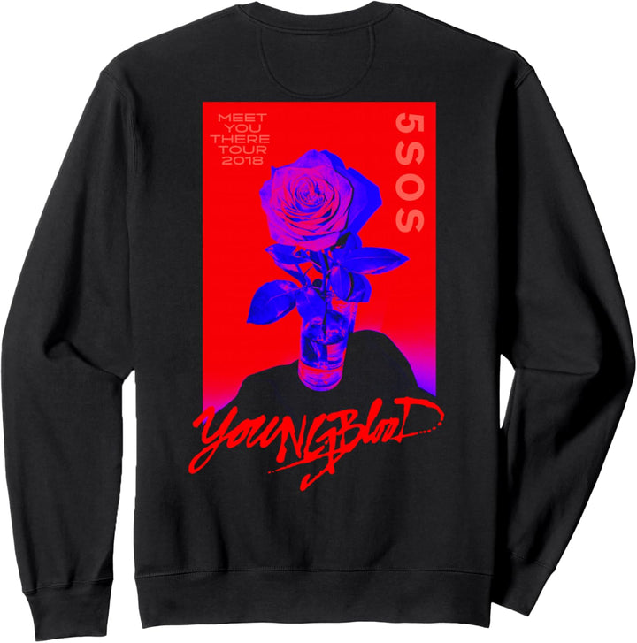 5 Seconds of Summer - Youngblood Logo Rose Front Back Print Sweatshirt