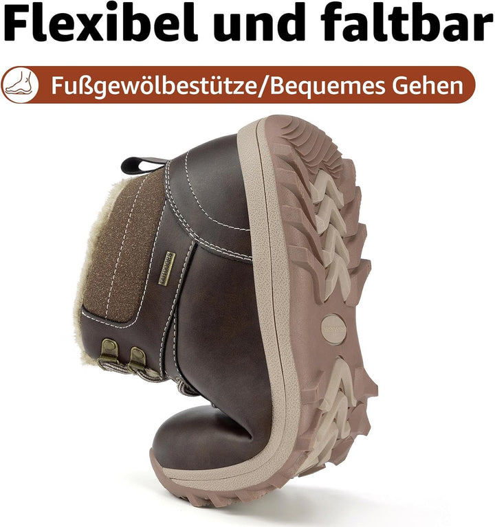 Mishansha Damen Herren Winterschuhe Warm Gefüttert Winterstiefel Wasserdicht Trekking Wanderschuhe G