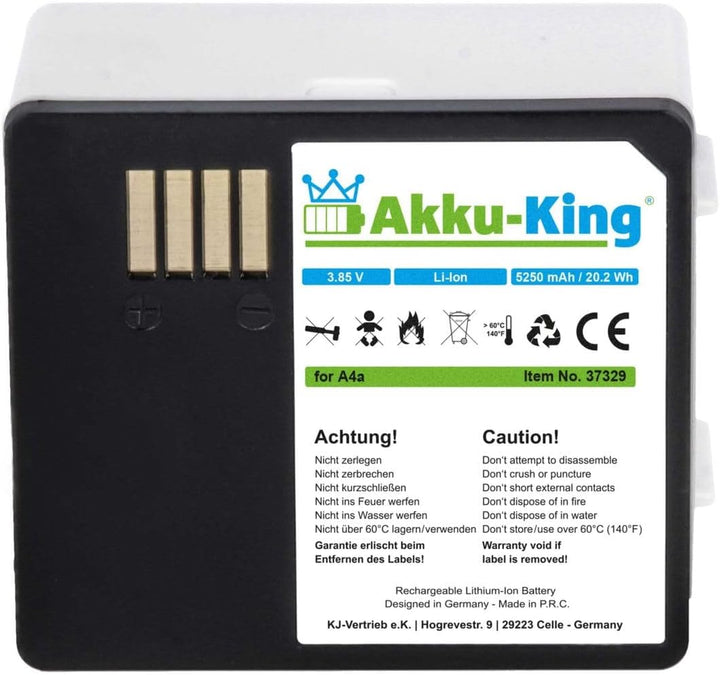 Akku kompatibel mit Netgear Arlo A-4a, A4a, 308-10069-01 - Li-Ion 5250mAh - für Ultra, Ultra +, Ultr