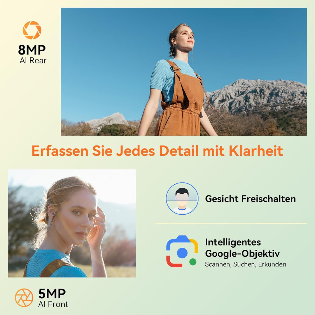 Tablet mit Tastatur Android 16 - Gemini AI, 24GB RAM + 256GB ROM (2TB TF), Tablet 10 Zoll, 5000mAh A