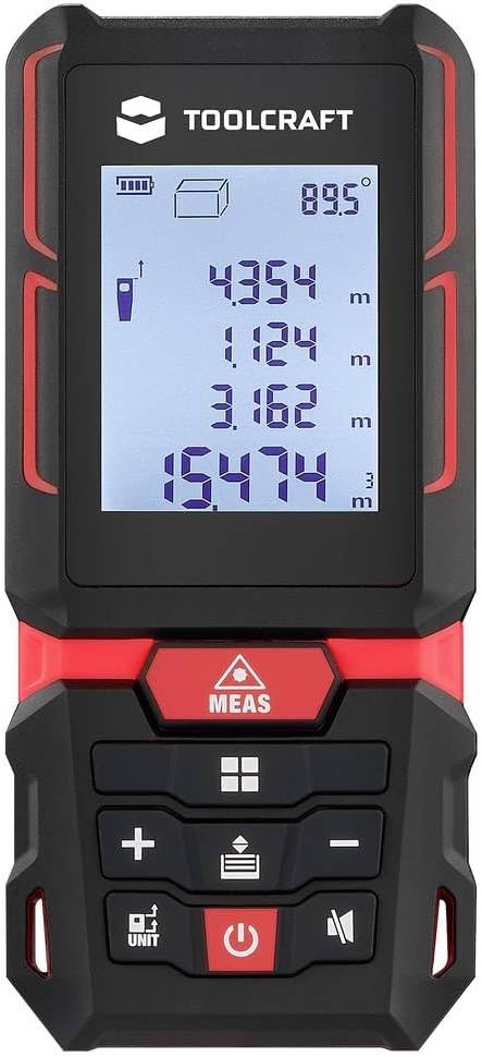 TOOLCRAFT LDM XG40 L, IP65 Laser-Entfernungsmesser 40 m