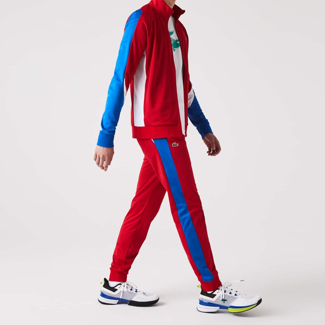 Lacoste Herren Trainingsanzug XS Rot/Marina-blanc, XS Rot/Marina-blanc
