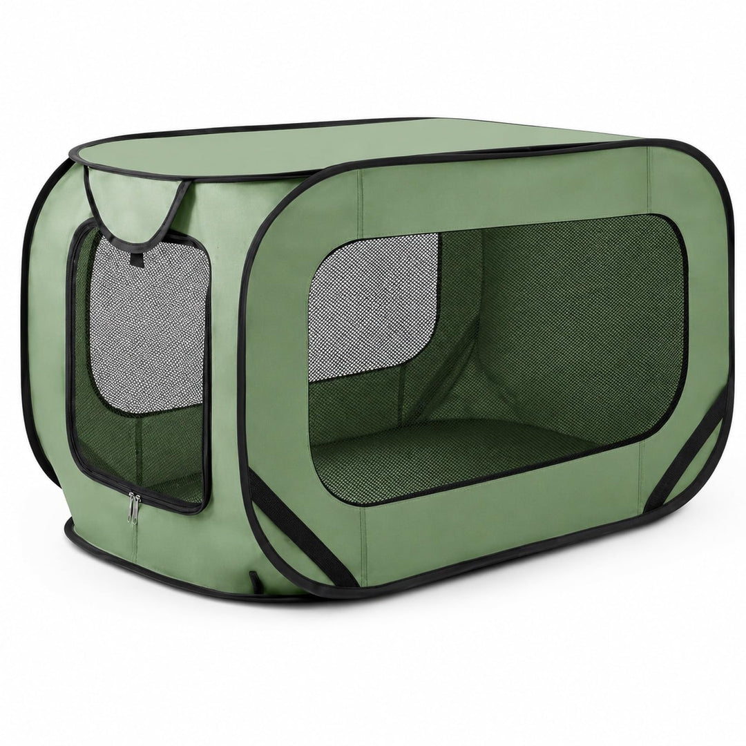 GOOGO Faltbare Hundebox Faltbar, 92×52×52 cm, Oxford Stoff Weiche Hundetransportbox Auto mit Atmungs