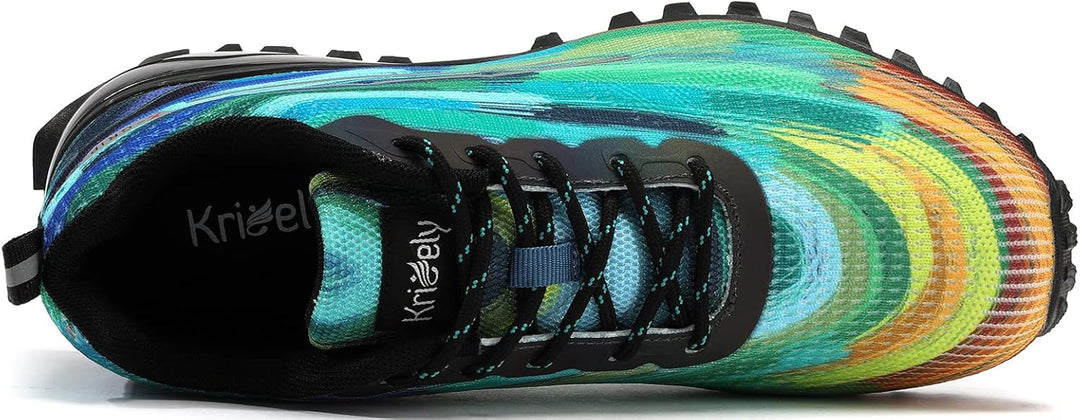 Kricely Traillaufschuhe Herren Leicht Atmungsaktiv Wanderstiefel rutschfest Laufschuhe Outdoor Fitne