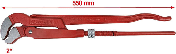 KS Tools 113.2000 45° gewinkelte Eckrohrzange, 2''