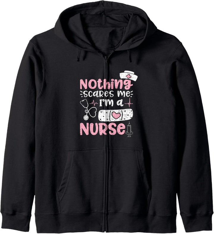 Nothing Scares Me I'm A Nurse - Krankenschwester Kapuzenjacke