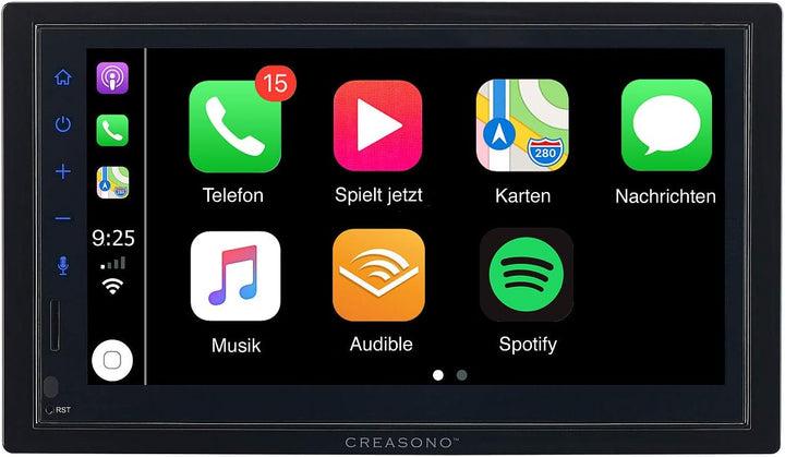 Doppel DIN Carplay: 2-DIN-Autoradio mit Apple CarPlay, Freisprechfunktion, 17,1-cm-Display (Doppeldi