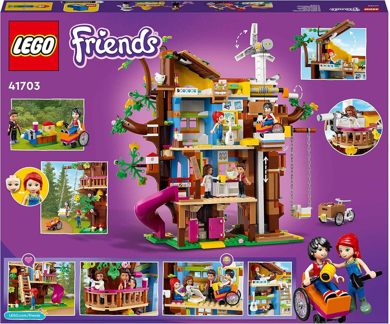 LEGO 41703 Friends Freundschaftsbaumhaus mit Minipuppen, Natur-Lernspielzeug für Mädchen und Jungen