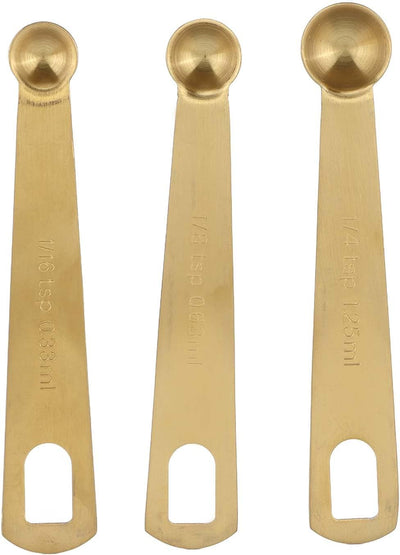 18PCS Messbecher Set, Messbecher Edelstahl Gold Kaffeelöffel Cup Set Backwaage Löffel Spülmaschinenf